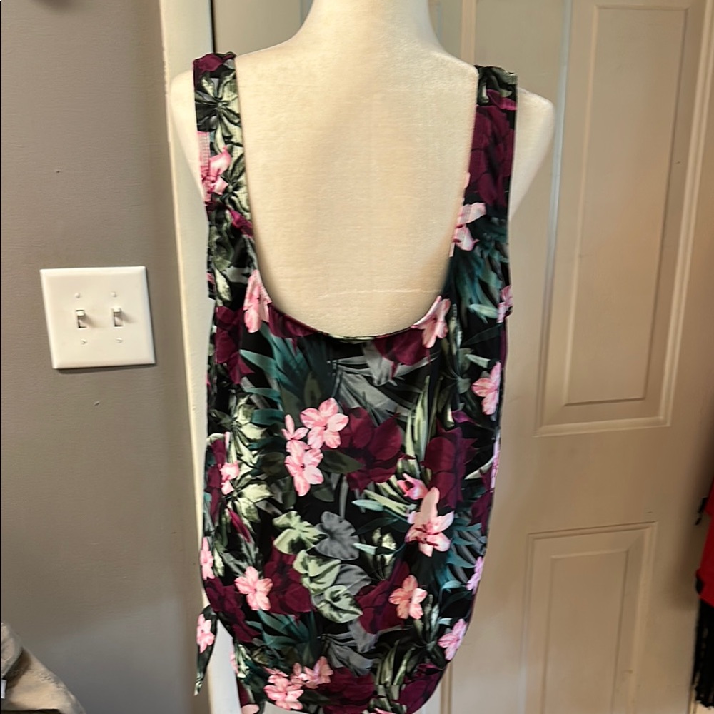 🎉HP🎉 Swimsuits For All Pink Relaxed Tie Front Swim Top - Picture 4 of 7